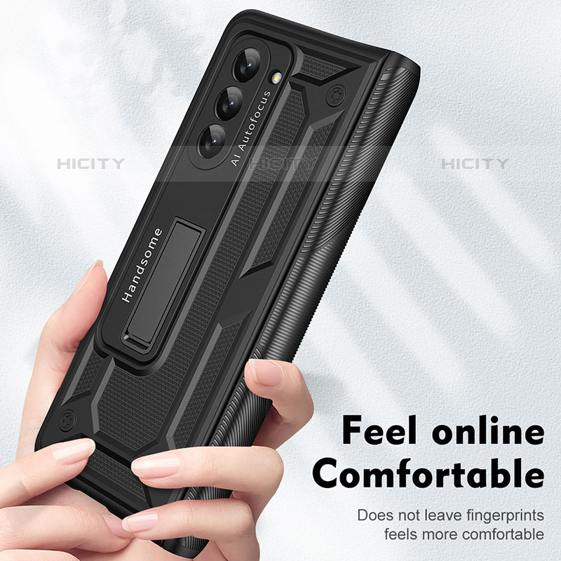 Funda Dura Plastico Rigida Carcasa Mate con Soporte ZL4 para Samsung Galaxy Z Fold5 5G