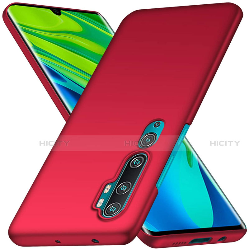 Funda Dura Plastico Rigida Carcasa Mate D01 para Xiaomi Mi Note 10 Rojo