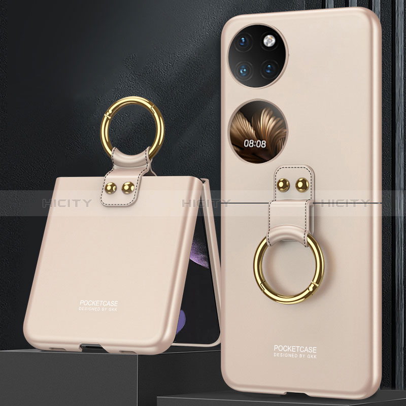 Funda Dura Plastico Rigida Carcasa Mate Frontal y Trasera 360 Grados AC2 para Huawei P50 Pocket Oro