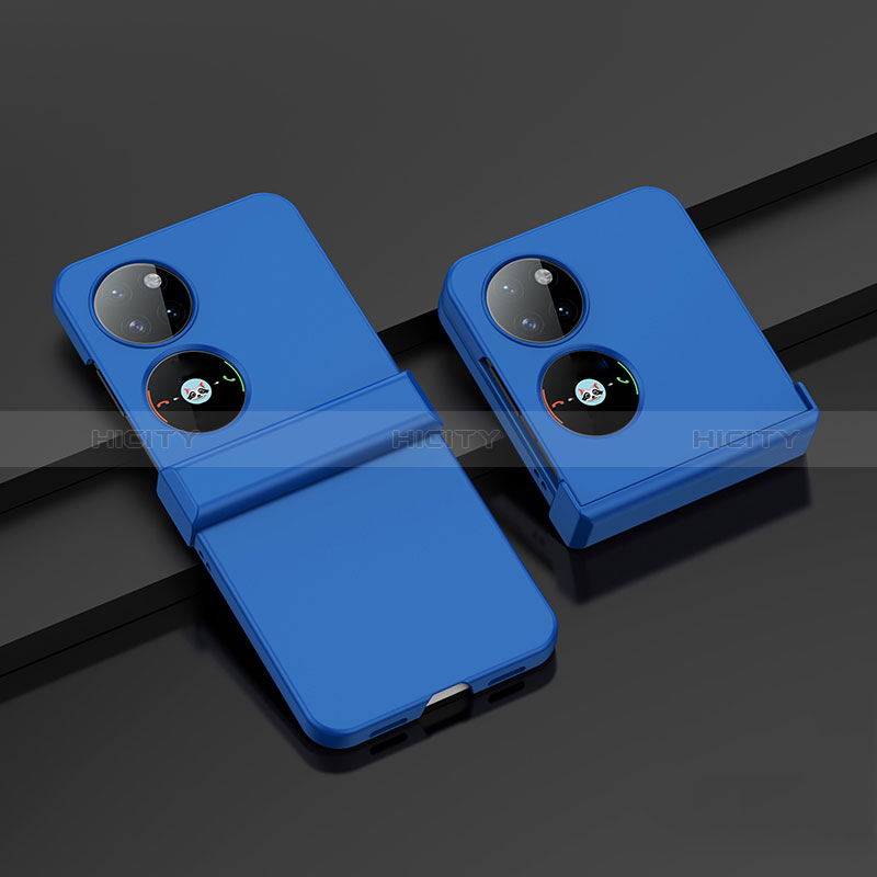 Funda Dura Plastico Rigida Carcasa Mate Frontal y Trasera 360 Grados BH1 para Huawei P50 Pocket Azul