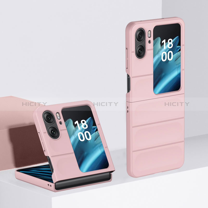 Funda Dura Plastico Rigida Carcasa Mate Frontal y Trasera 360 Grados BH1 para Oppo Find N2 Flip 5G