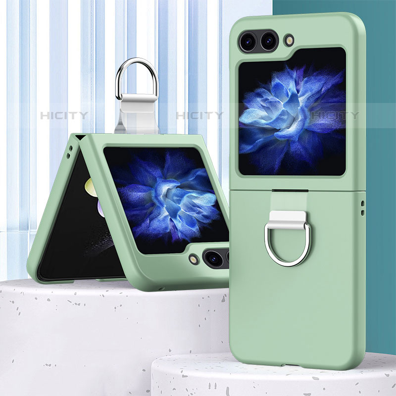 Funda Dura Plastico Rigida Carcasa Mate Frontal y Trasera 360 Grados BH1 para Samsung Galaxy Z Flip5 5G Menta Verde