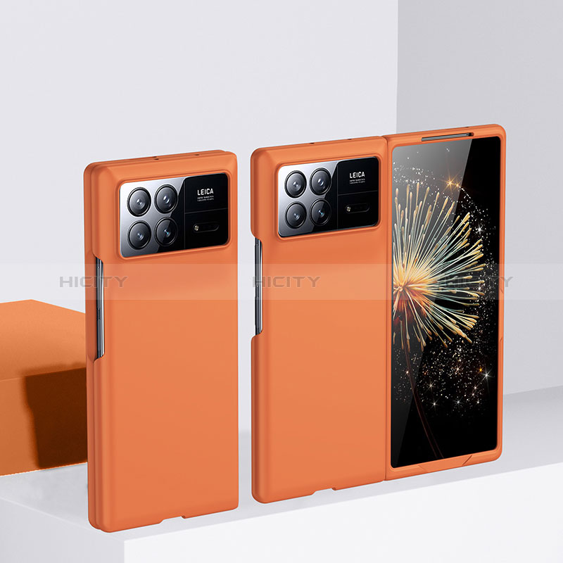 Funda Dura Plastico Rigida Carcasa Mate Frontal y Trasera 360 Grados BH1 para Xiaomi Mix Fold 3 5G Naranja