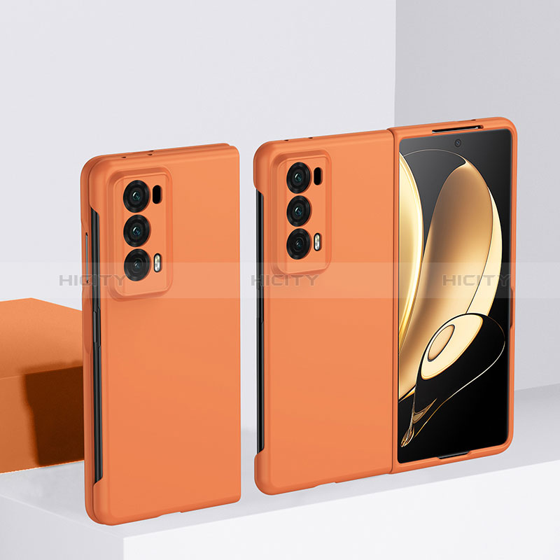 Funda Dura Plastico Rigida Carcasa Mate Frontal y Trasera 360 Grados BH2 para Huawei Honor Magic V2 5G Naranja