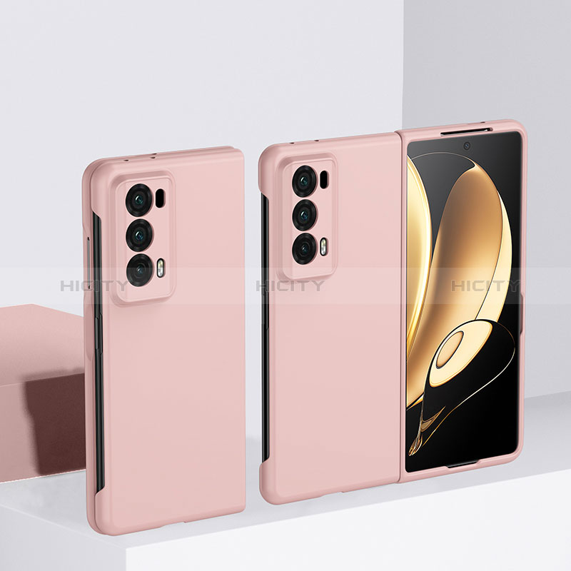 Funda Dura Plastico Rigida Carcasa Mate Frontal y Trasera 360 Grados BH2 para Huawei Honor Magic V2 Ultimate 5G Oro Rosa