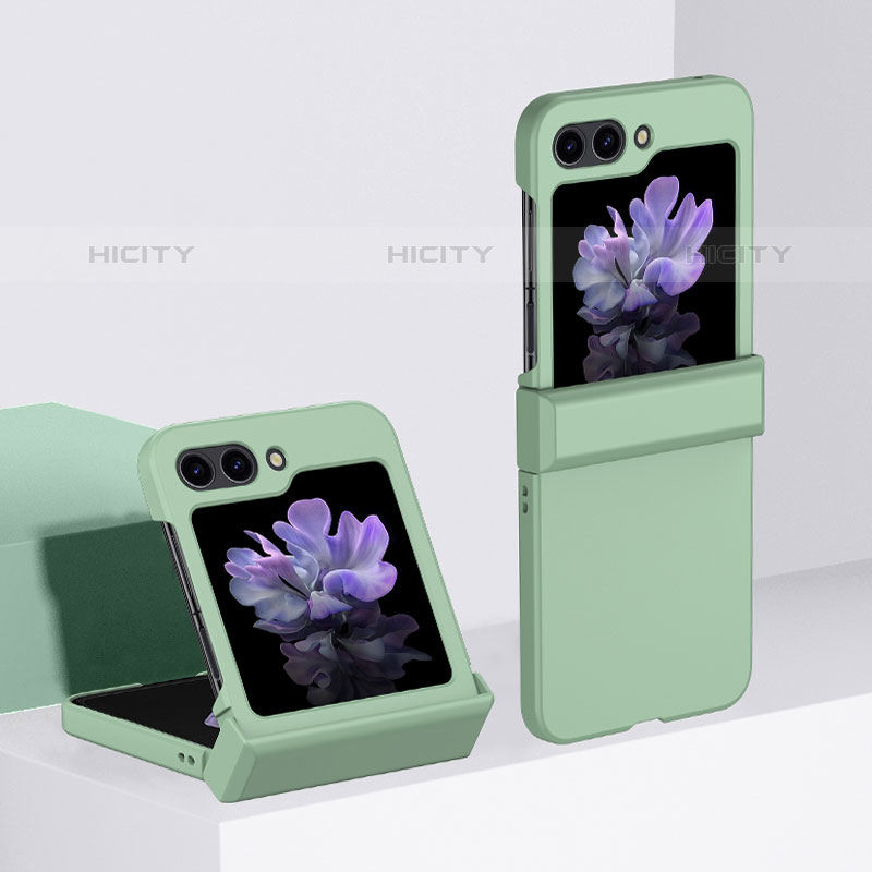 Funda Dura Plastico Rigida Carcasa Mate Frontal y Trasera 360 Grados BH2 para Samsung Galaxy Z Flip5 5G Menta Verde