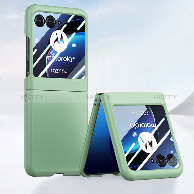 Funda Dura Plastico Rigida Carcasa Mate Frontal y Trasera 360 Grados BH4 para Motorola Moto Razr 40 Ultra 5G Menta Verde