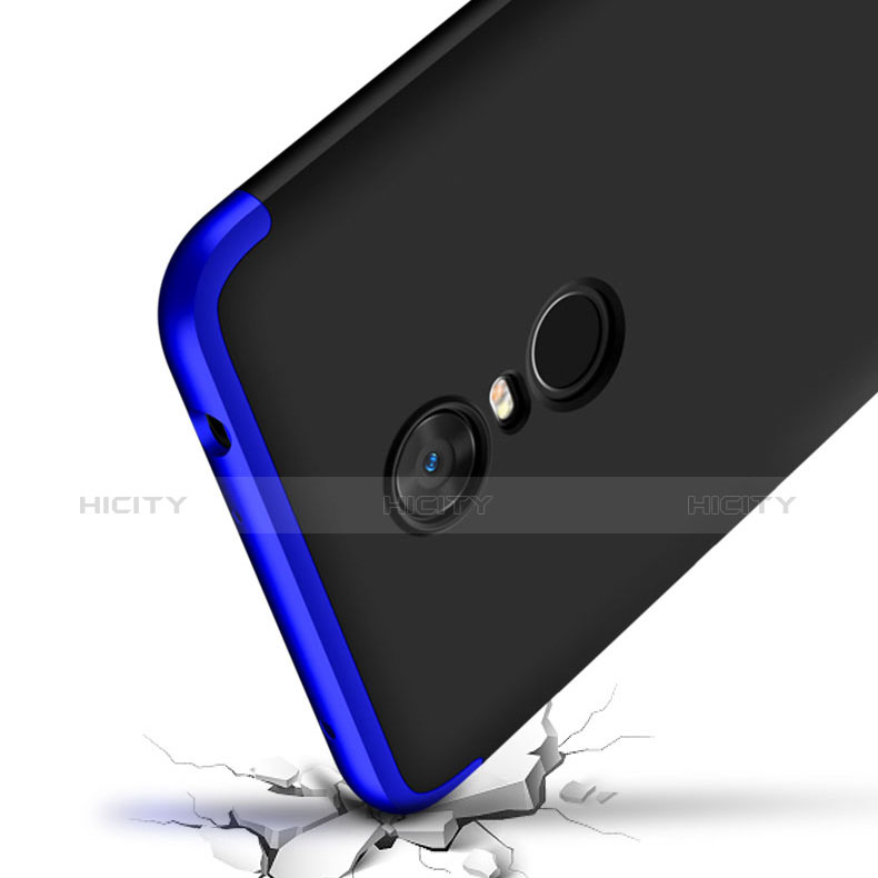 Funda Dura Plastico Rigida Carcasa Mate Frontal y Trasera 360 Grados con Anillo de dedo Soporte para Xiaomi Redmi Note 5 Indian Version