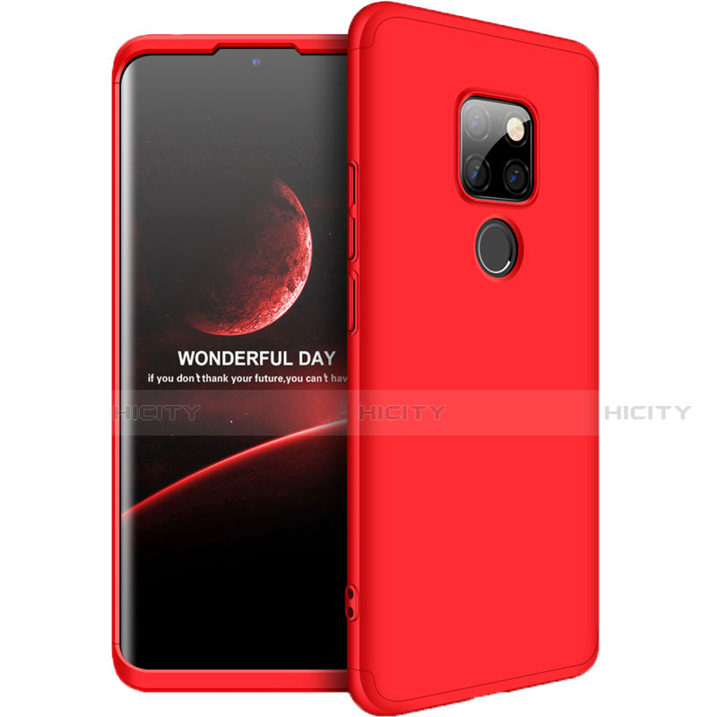 Funda Dura Plastico Rigida Carcasa Mate Frontal y Trasera 360 Grados F01 para Huawei Mate 20 Rojo