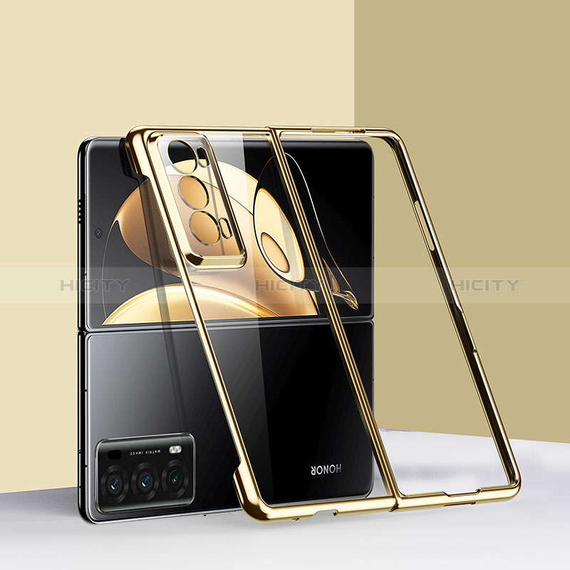 Funda Dura Plastico Rigida Carcasa Mate Frontal y Trasera 360 Grados GK6 para Huawei Honor Magic V2 5G Oro