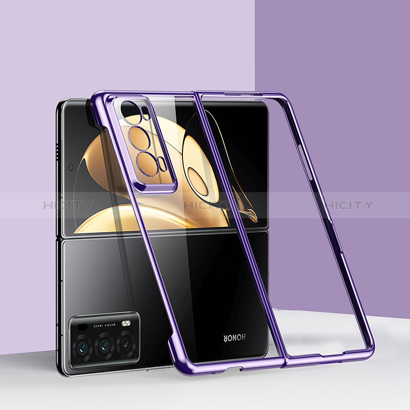 Funda Dura Plastico Rigida Carcasa Mate Frontal y Trasera 360 Grados GK6 para Huawei Honor Magic V2 Ultimate 5G Morado