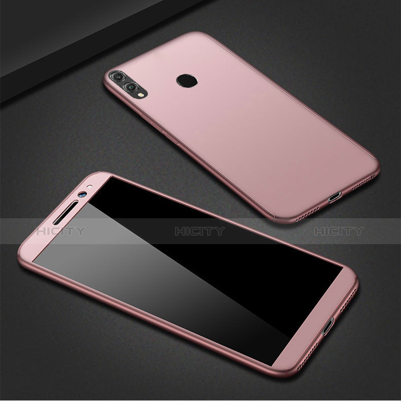 Funda Dura Plastico Rigida Carcasa Mate Frontal y Trasera 360 Grados M01 para Huawei P Smart (2019) Oro Rosa