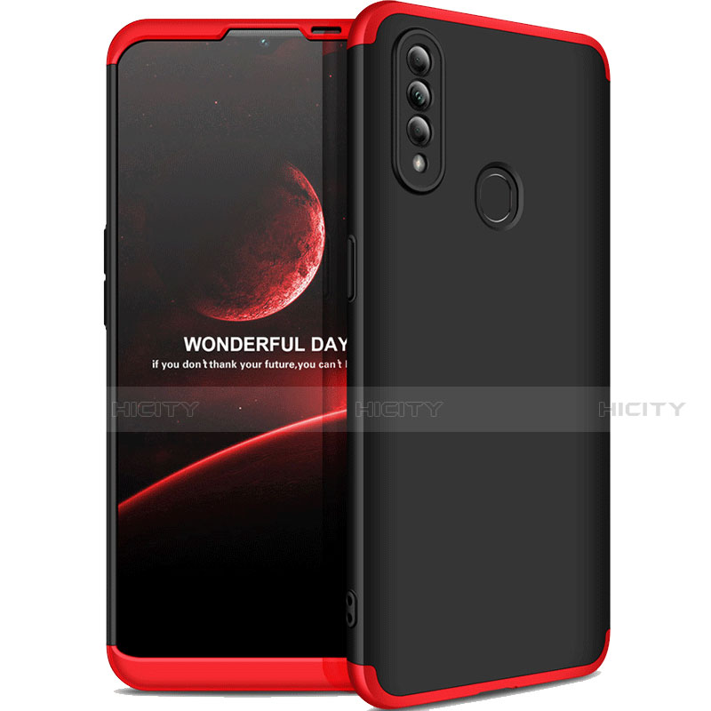 Funda Dura Plastico Rigida Carcasa Mate Frontal y Trasera 360 Grados M01 para Oppo A31 Rojo y Negro