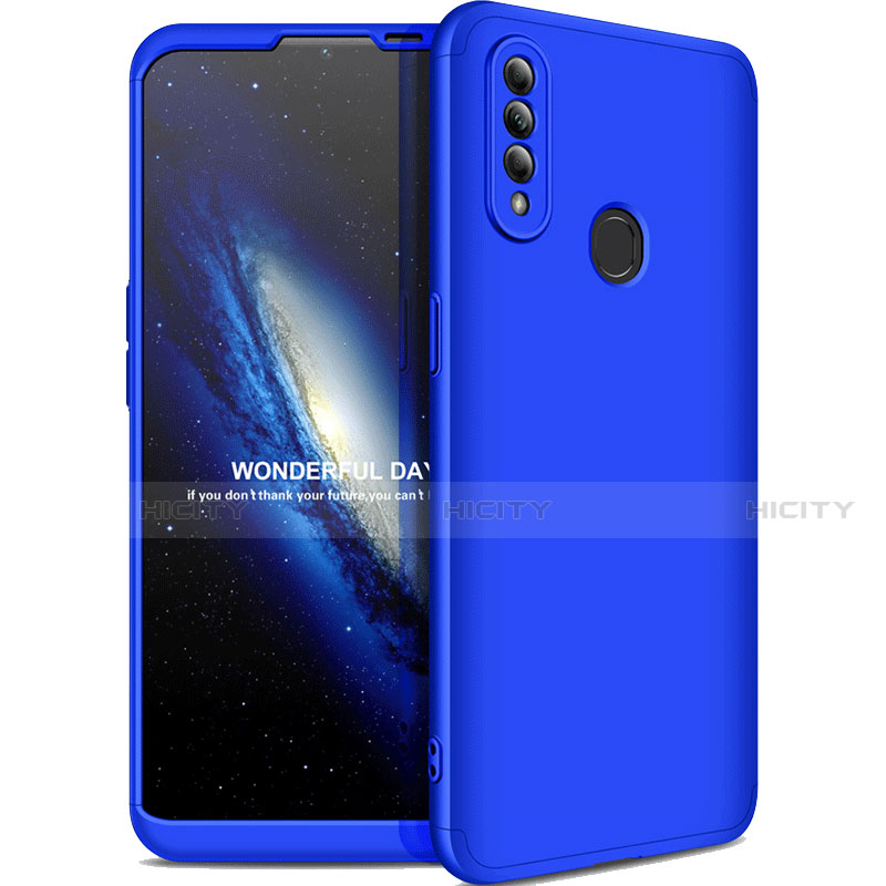 Funda Dura Plastico Rigida Carcasa Mate Frontal y Trasera 360 Grados M01 para Oppo A8 Azul