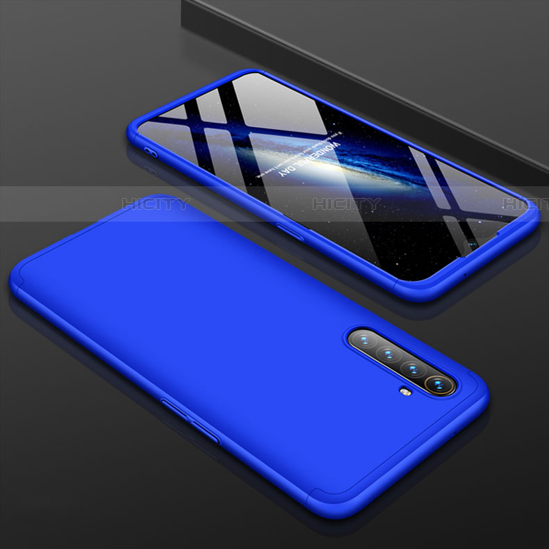 Funda Dura Plastico Rigida Carcasa Mate Frontal y Trasera 360 Grados M01 para Oppo K5 Azul