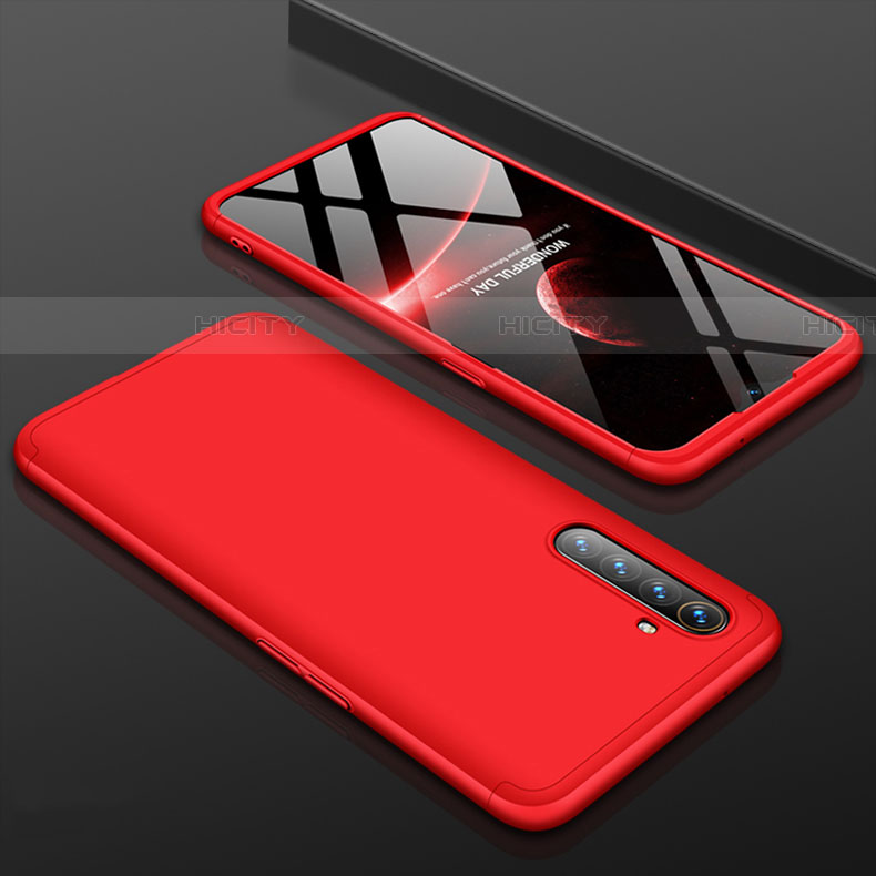 Funda Dura Plastico Rigida Carcasa Mate Frontal y Trasera 360 Grados M01 para Oppo K5 Rojo