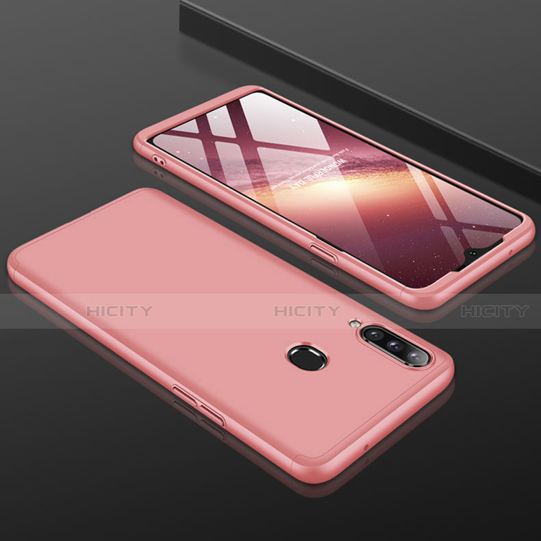 Funda Dura Plastico Rigida Carcasa Mate Frontal y Trasera 360 Grados M01 para Samsung Galaxy A20s Oro Rosa
