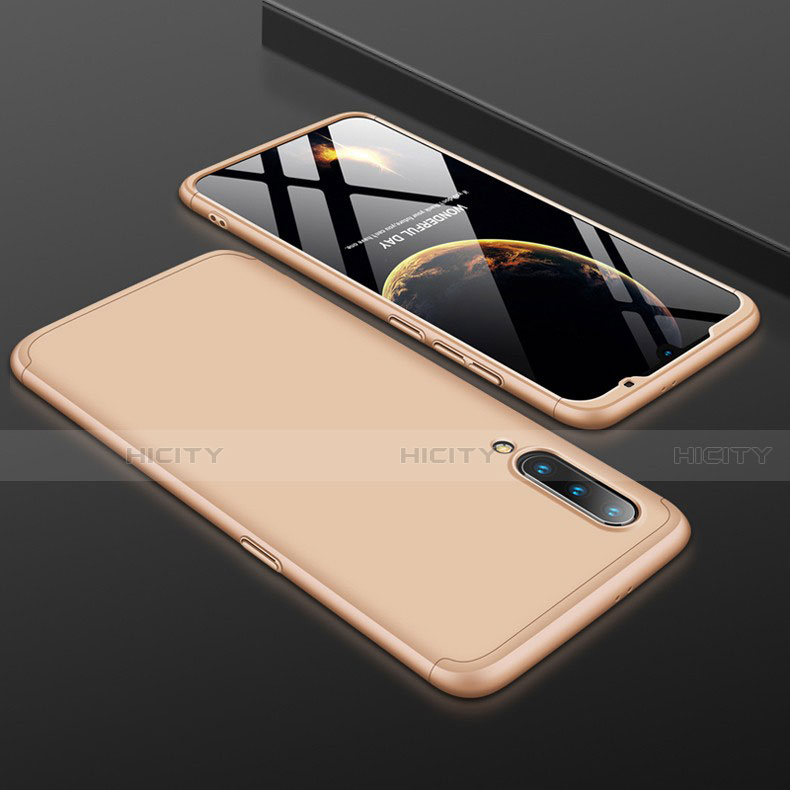 Funda Dura Plastico Rigida Carcasa Mate Frontal y Trasera 360 Grados M01 para Xiaomi Mi 9 Lite Oro