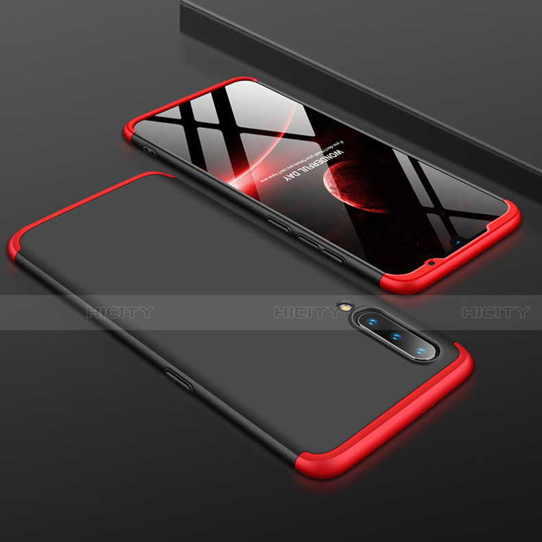 Funda Dura Plastico Rigida Carcasa Mate Frontal y Trasera 360 Grados M01 para Xiaomi Mi 9 Lite Rojo y Negro