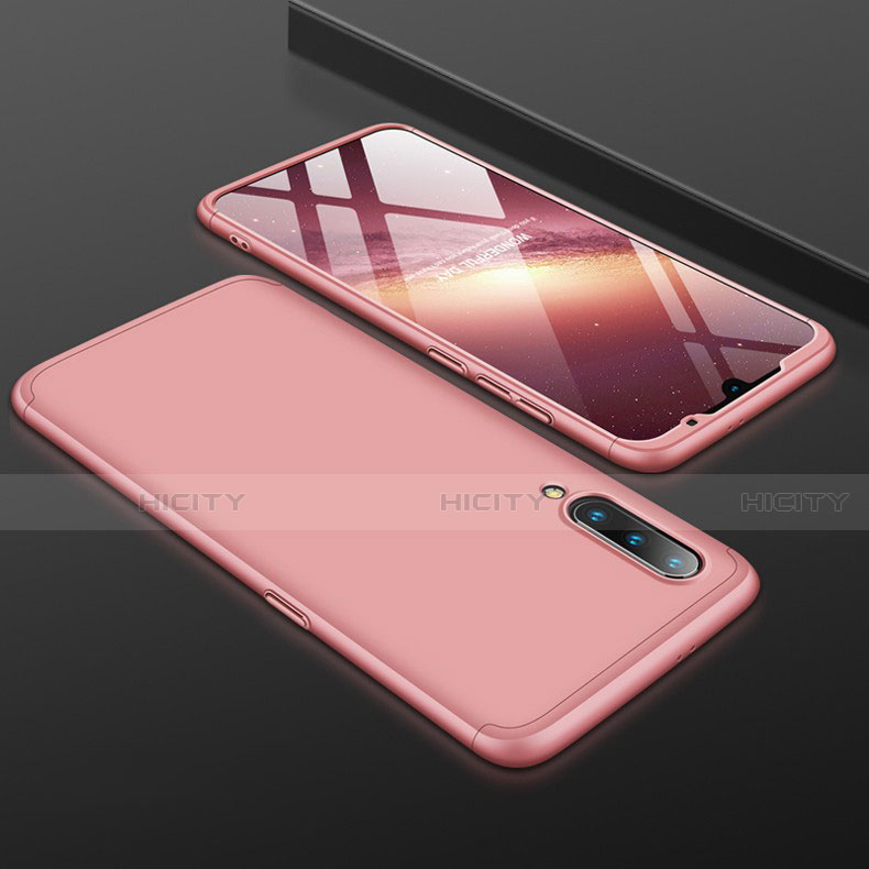 Funda Dura Plastico Rigida Carcasa Mate Frontal y Trasera 360 Grados M01 para Xiaomi Mi 9 Oro Rosa