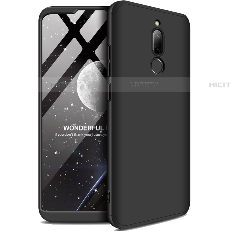 Funda Dura Plastico Rigida Carcasa Mate Frontal y Trasera 360 Grados M01 para Xiaomi Redmi 8 Negro