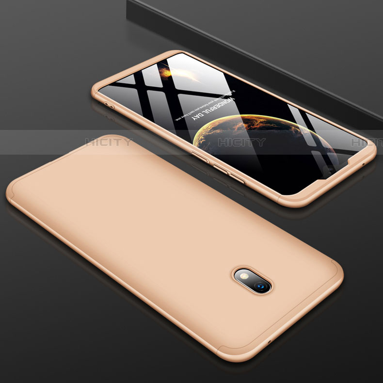 Funda Dura Plastico Rigida Carcasa Mate Frontal y Trasera 360 Grados M01 para Xiaomi Redmi 8A Oro