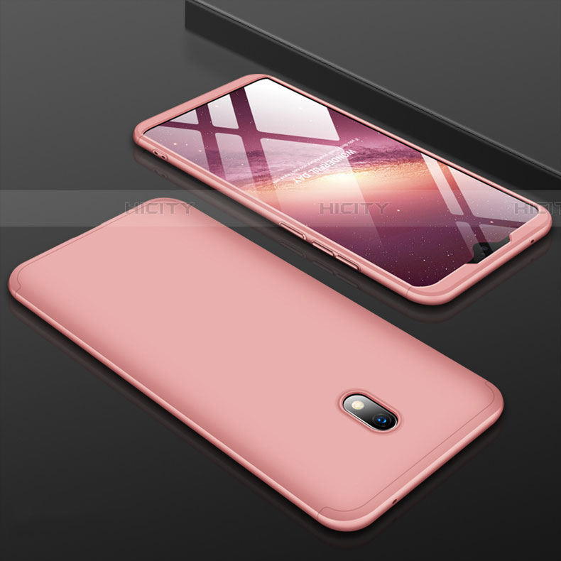 Funda Dura Plastico Rigida Carcasa Mate Frontal y Trasera 360 Grados M01 para Xiaomi Redmi 8A Oro Rosa