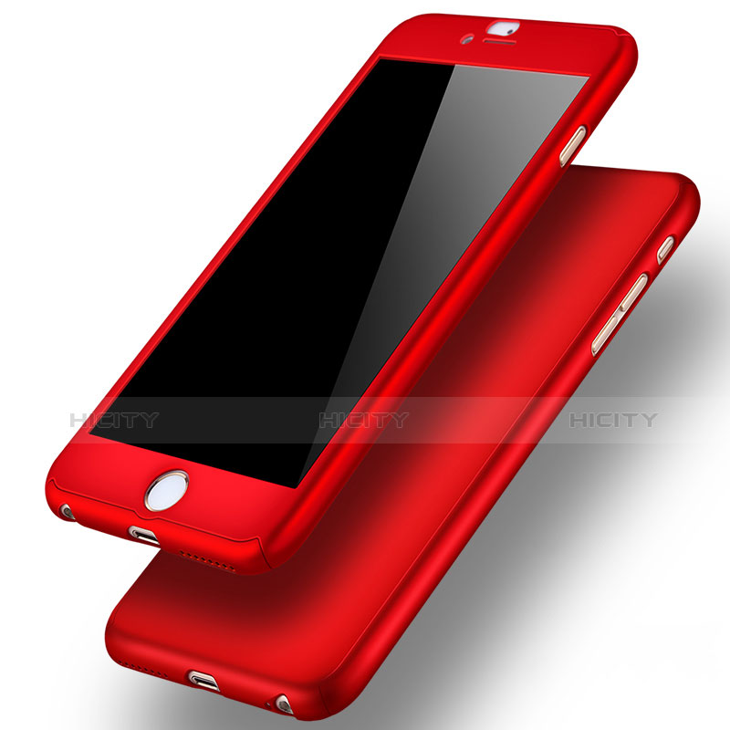 Funda Dura Plastico Rigida Carcasa Mate Frontal y Trasera 360 Grados M02 para Apple iPhone 6 Plus