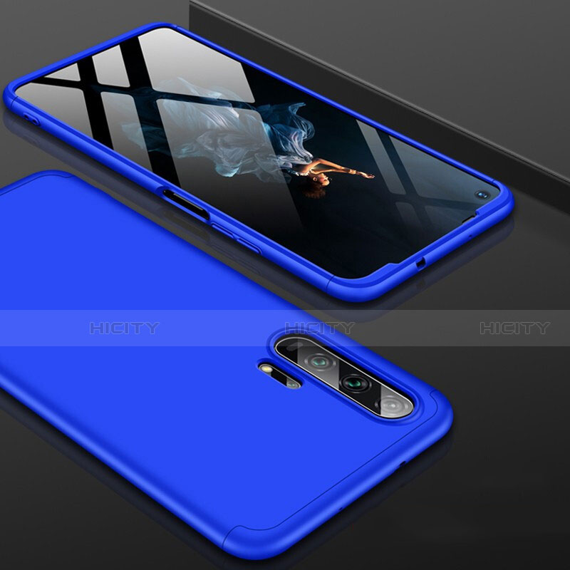 Funda Dura Plastico Rigida Carcasa Mate Frontal y Trasera 360 Grados P01 para Huawei Honor 20 Pro Azul