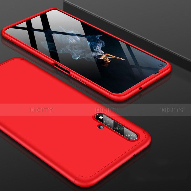 Funda Dura Plastico Rigida Carcasa Mate Frontal y Trasera 360 Grados P01 para Huawei Honor 20S Rojo