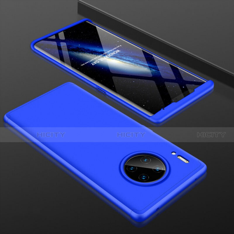 Funda Dura Plastico Rigida Carcasa Mate Frontal y Trasera 360 Grados P01 para Huawei Mate 30 Azul