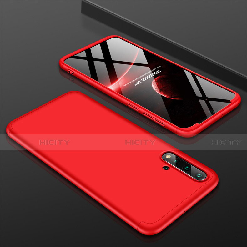 Funda Dura Plastico Rigida Carcasa Mate Frontal y Trasera 360 Grados P01 para Huawei Nova 5 Pro Rojo