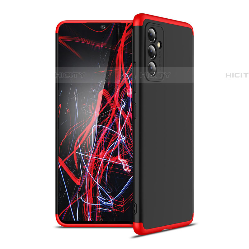 Funda Dura Plastico Rigida Carcasa Mate Frontal y Trasera 360 Grados P01 para Samsung Galaxy A24 4G Rojo y Negro