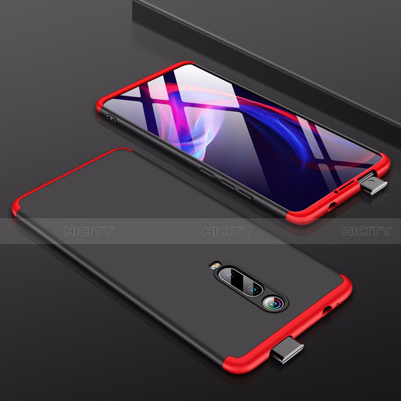 Funda Dura Plastico Rigida Carcasa Mate Frontal y Trasera 360 Grados P01 para Xiaomi Mi 9T Pro Rojo y Negro