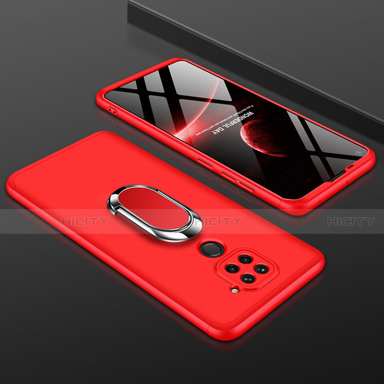 Funda Dura Plastico Rigida Carcasa Mate Frontal y Trasera 360 Grados P01 para Xiaomi Redmi 10X 4G Rojo