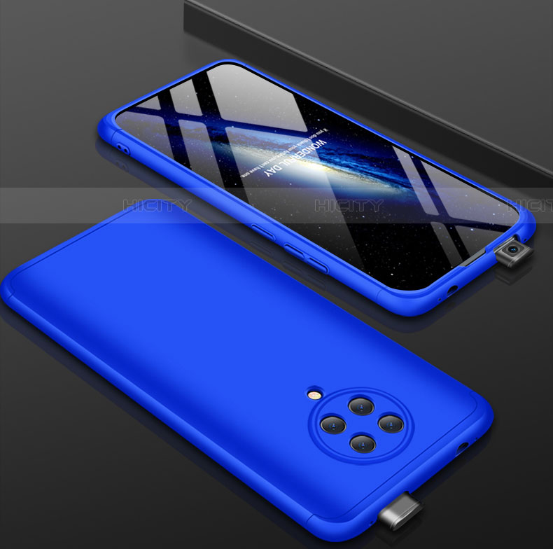 Funda Dura Plastico Rigida Carcasa Mate Frontal y Trasera 360 Grados P01 para Xiaomi Redmi K30 Pro 5G Azul