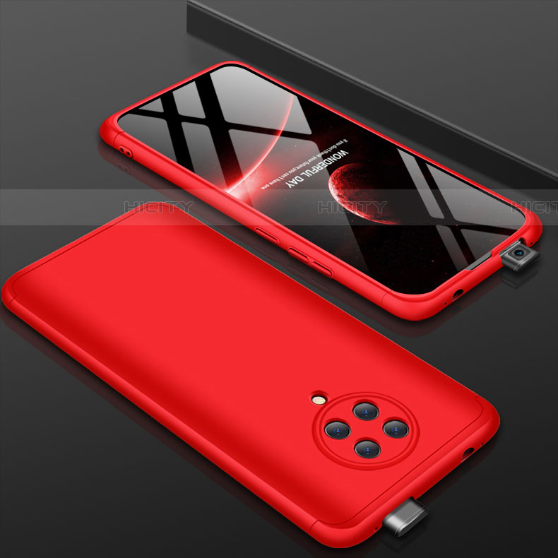 Funda Dura Plastico Rigida Carcasa Mate Frontal y Trasera 360 Grados P01 para Xiaomi Redmi K30 Pro 5G Rojo