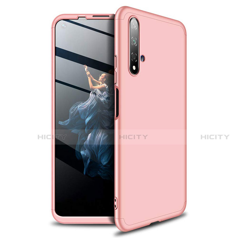 Funda Dura Plastico Rigida Carcasa Mate Frontal y Trasera 360 Grados P02 para Huawei Honor 20S Oro Rosa