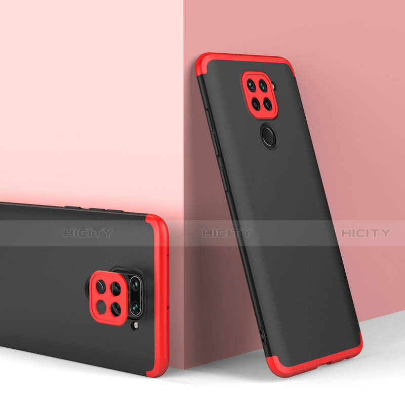 Funda Dura Plastico Rigida Carcasa Mate Frontal y Trasera 360 Grados P02 para Xiaomi Redmi 10X 4G Rojo y Negro