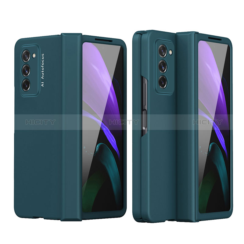 Funda Dura Plastico Rigida Carcasa Mate Frontal y Trasera 360 Grados P03 para Samsung Galaxy Z Fold2 5G Verde