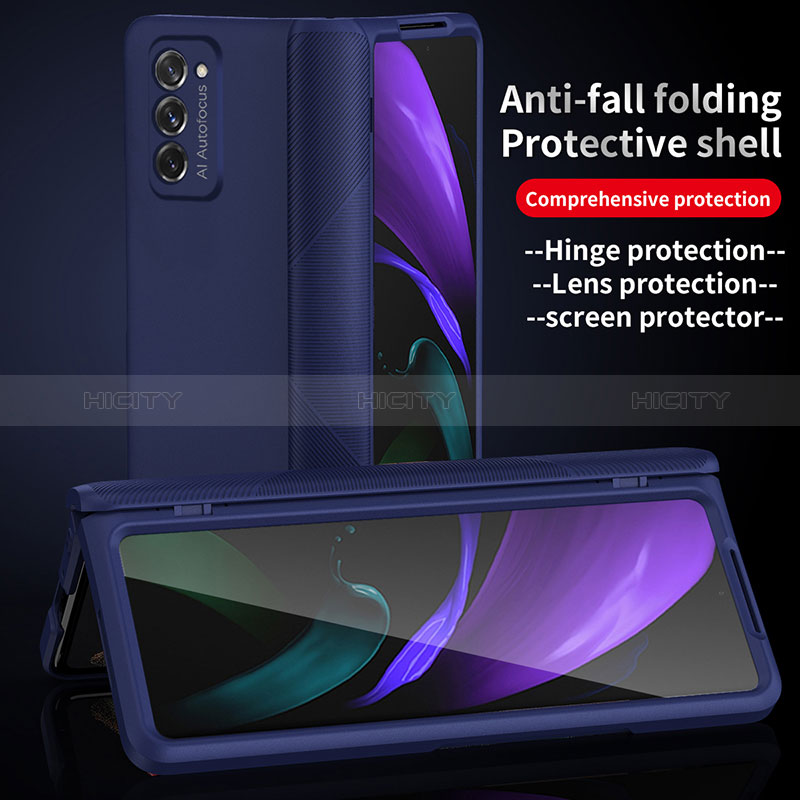 Funda Dura Plastico Rigida Carcasa Mate Frontal y Trasera 360 Grados P05 para Samsung Galaxy Z Fold2 5G