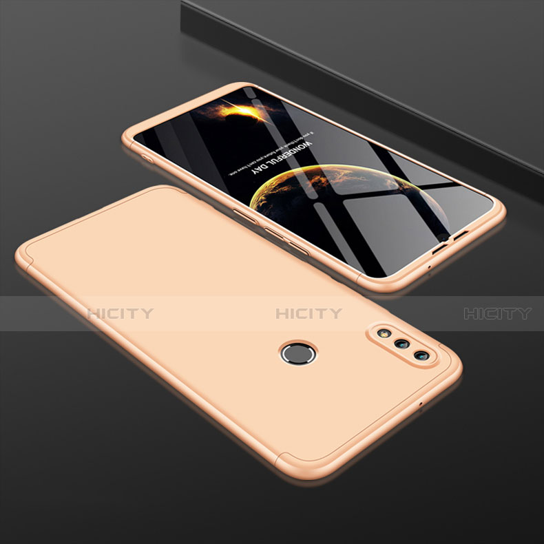 Funda Dura Plastico Rigida Carcasa Mate Frontal y Trasera 360 Grados para Huawei Honor 8X Oro