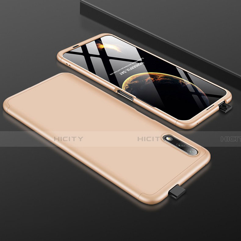 Funda Dura Plastico Rigida Carcasa Mate Frontal y Trasera 360 Grados para Huawei Honor 9X Oro