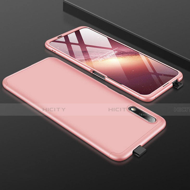 Funda Dura Plastico Rigida Carcasa Mate Frontal y Trasera 360 Grados para Huawei Honor 9X Oro Rosa