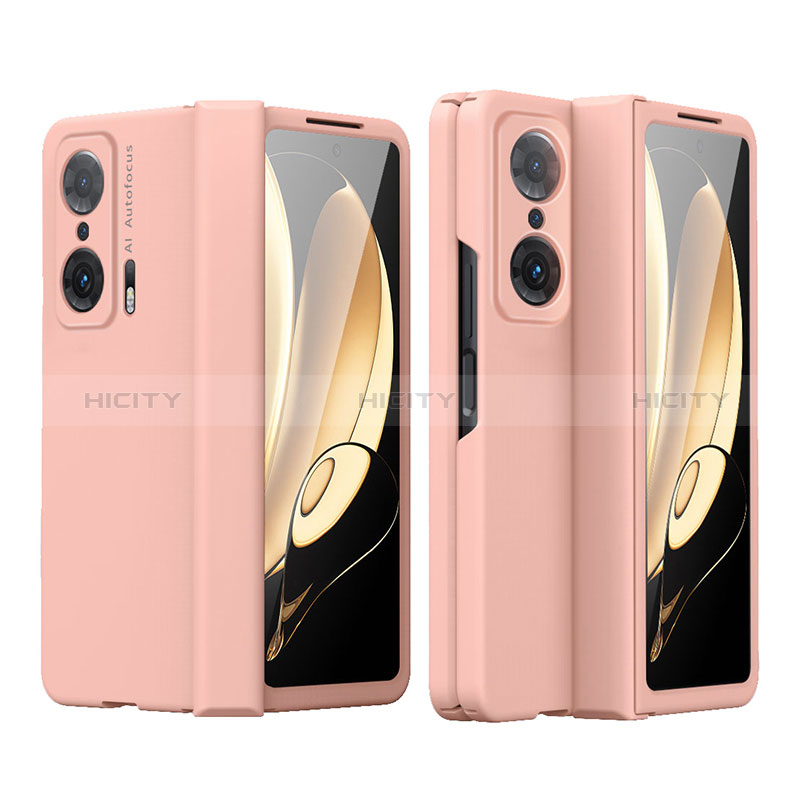 Funda Dura Plastico Rigida Carcasa Mate Frontal y Trasera 360 Grados para Huawei Honor Magic V 5G Rosa