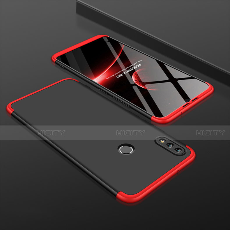 Funda Dura Plastico Rigida Carcasa Mate Frontal y Trasera 360 Grados para Huawei Honor V10 Lite Rojo y Negro