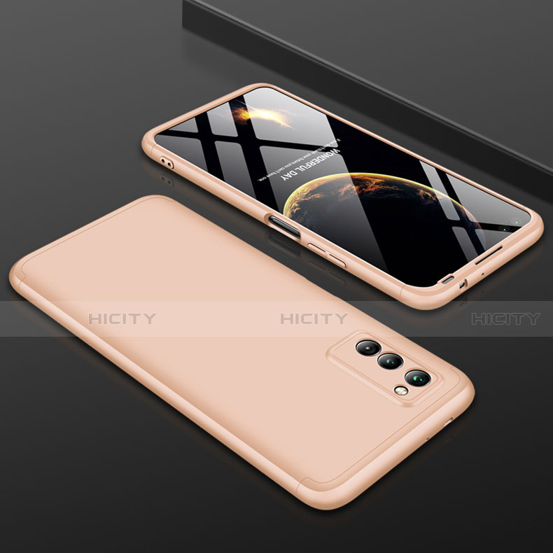 Funda Dura Plastico Rigida Carcasa Mate Frontal y Trasera 360 Grados para Huawei Honor V30 Pro 5G Oro