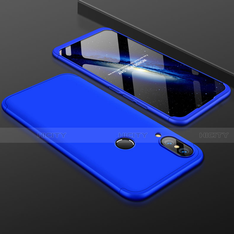 Funda Dura Plastico Rigida Carcasa Mate Frontal y Trasera 360 Grados para Huawei Nova 3e Azul