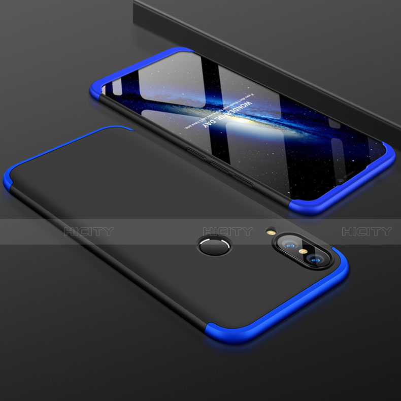 Funda Dura Plastico Rigida Carcasa Mate Frontal y Trasera 360 Grados para Huawei Nova 3e Azul y Negro