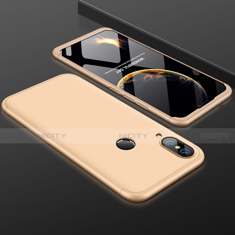 Funda Dura Plastico Rigida Carcasa Mate Frontal y Trasera 360 Grados para Huawei Nova 3e Oro